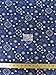 Navy Blue Paisley Bandana Print Poly Cotton Fabric 58