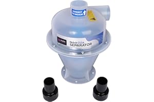 CEN-TEC SYSTEMS Quick Click Dust Collection Woodworking Cyclonic Separator for Wet/Dry Vacuums with 2 Shop Vacuum Adapters