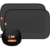 Baby Uma Car Window Shades (2 Pack) - 15.4″ x 25.8″, UPF 50+ Car Window Covers, 99% UVB + 94% UVA Protection, Static Cling Sun Shade with Travel Bag (Large)