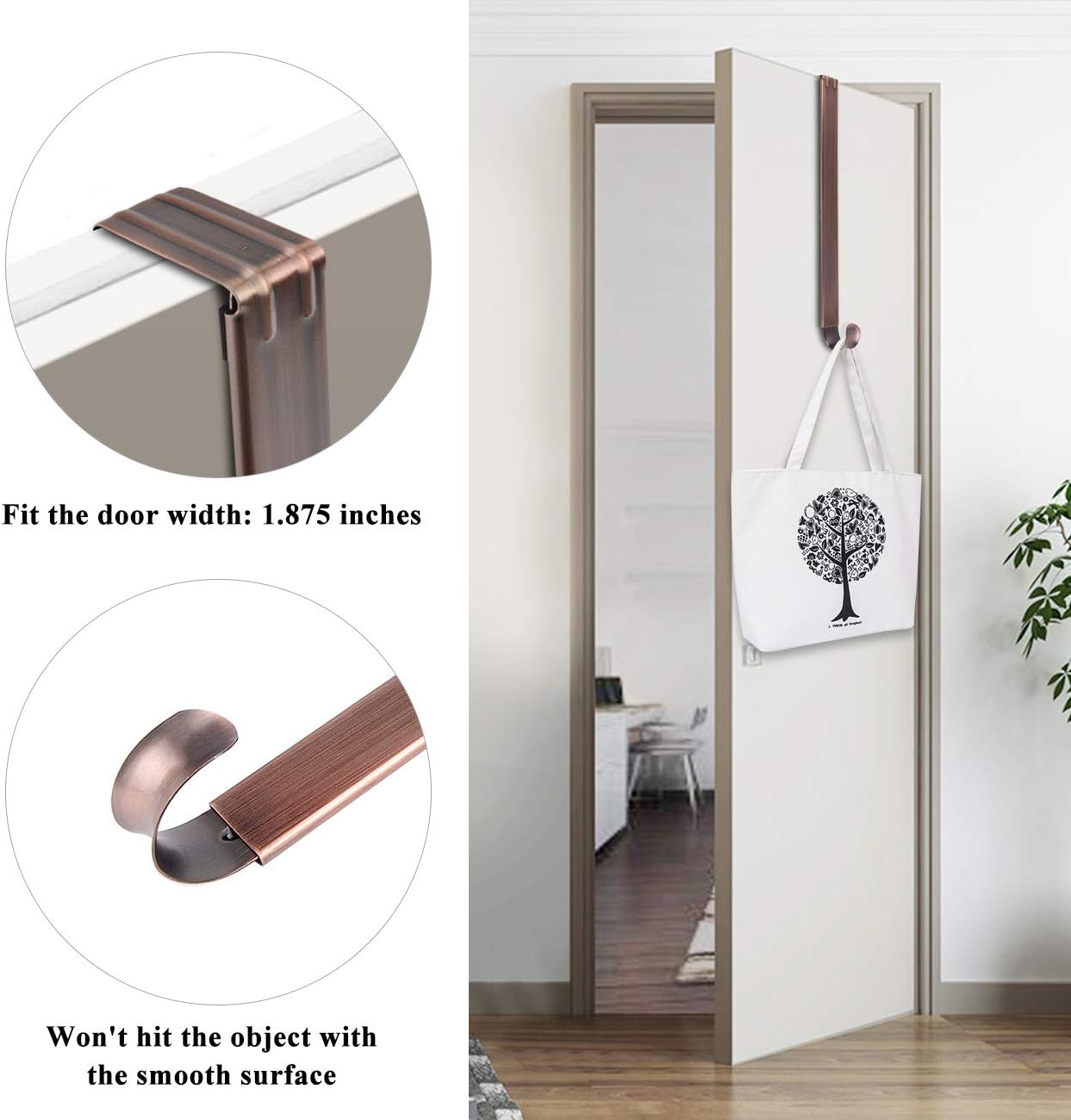 Wreath Hanger, Adjustable Length from 15 to 25 Inch Wreath Hanger for Front Door Heavy Duty with 20LB Upgrade Wreath Hook Holder for Christmas Decorations by AnCintre, Bronze: Kitchen & Dining