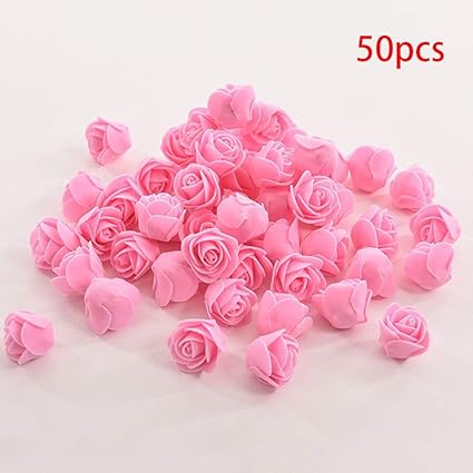 Aavbr Mini 50 Pièces Fleurs Artificielles Roses Artificiel