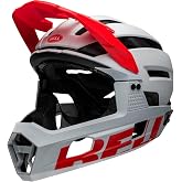 Bell Super Air R MIPS Adult Mountain Bike Helmet - Matte/Gloss White/Infrared, Medium (55&ndash;59 cm)