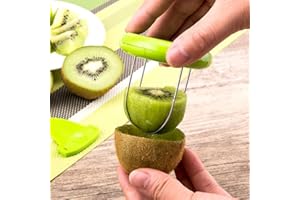 1 Kiwi Fruit Peeler, Kiwi Spoon, Kiwi Skin Removal Tool, Fruit Cutting Gadget, Suitable for Quick Daily Fruit Division (Green