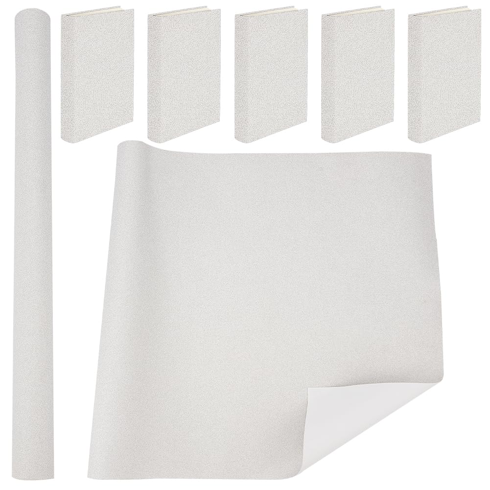 CRASPIRE 110x42cm Cloth Book Covers for Book Binding Fabric Surface Paper Backed Bookcover Notebook Wraps Floral White Book Cloth Protector Bookbinding Supplies for Books Album DIY Scrapbooking