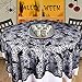 OurWarm Halloween Tablecloth, Rectangular Polyester Lace Tablecloth Black Spider Web Tablecover for Scary Movie Nights Halloween Table Decorations, 60 x 84 Inch