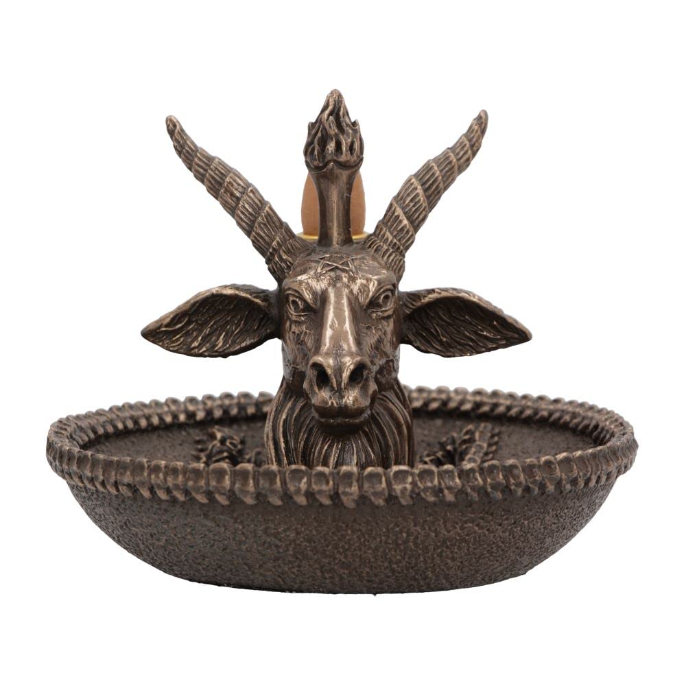 Nemesis Now Baphomet's Wealth Backflow Incense Burner, Bronze, 13cm
