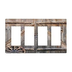 Wood Garage Barn Door Cabin 4 Gang Quad
