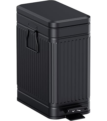 Amazon.com: SIMPLEMADE Round Step Trash Can, Stainless Steel with