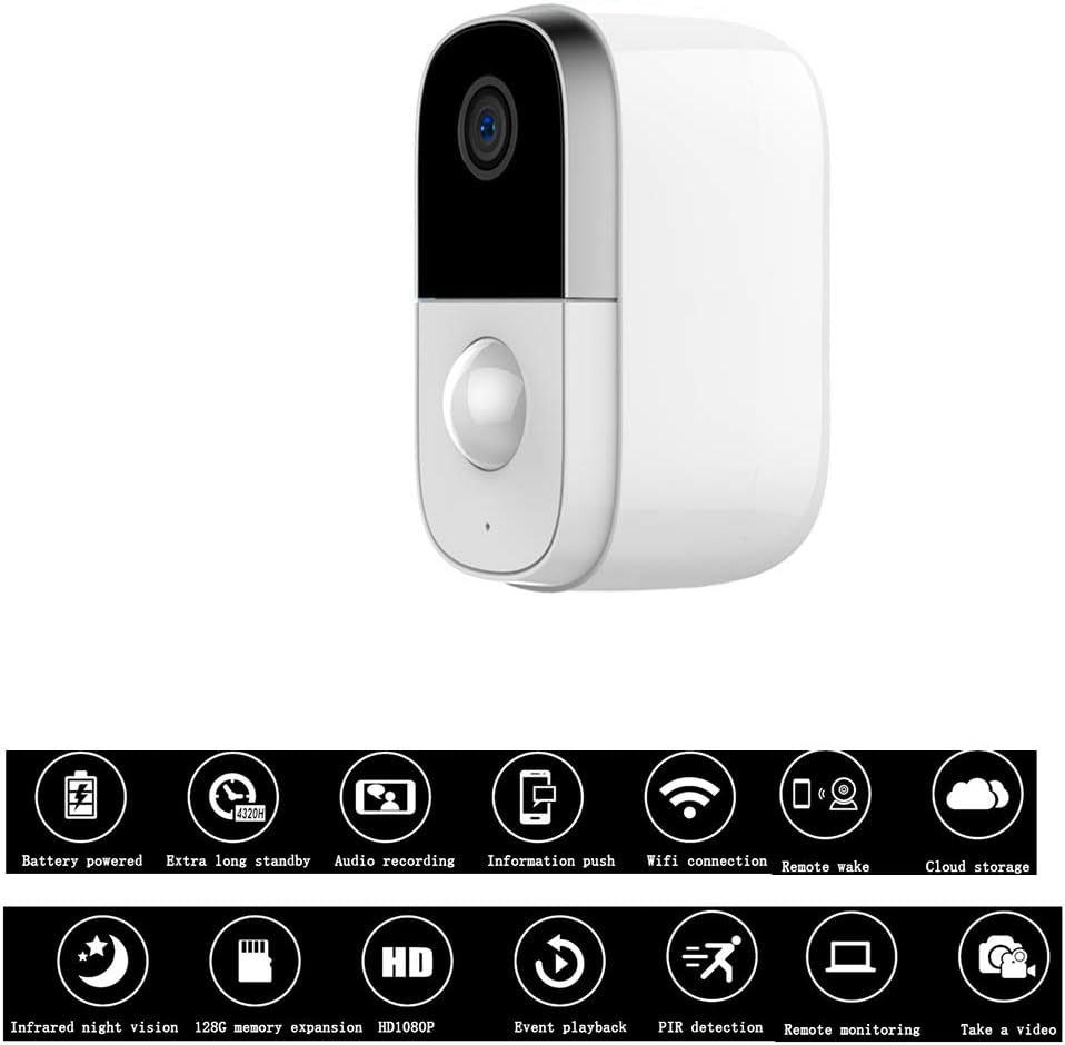 MIMI KING Waterproof Outdoor Small Camera Low Power HD1080P Infrared Night Vision PIR Detection Camera,Machine+32GCard