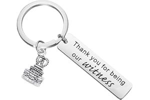 MYOSPARK Wedding Witness Keychain Thank You For Being Our Witness Thank You Gift For Wedding Guest From Bride And Groom