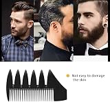Lanjue 3-Piece Men's Styling Comb Set Black Pompadour Wide Tooth for Wet Curly view 7