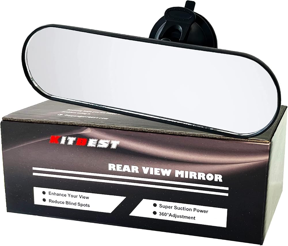 Kitbest Rear View Mirror for Driving Test and Learner Drivers 220 x 64mm