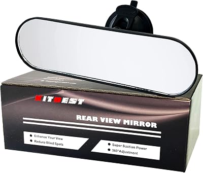 Kitbest Rear View Mirror for Driving Test and Learner Drivers 220 x 64mm