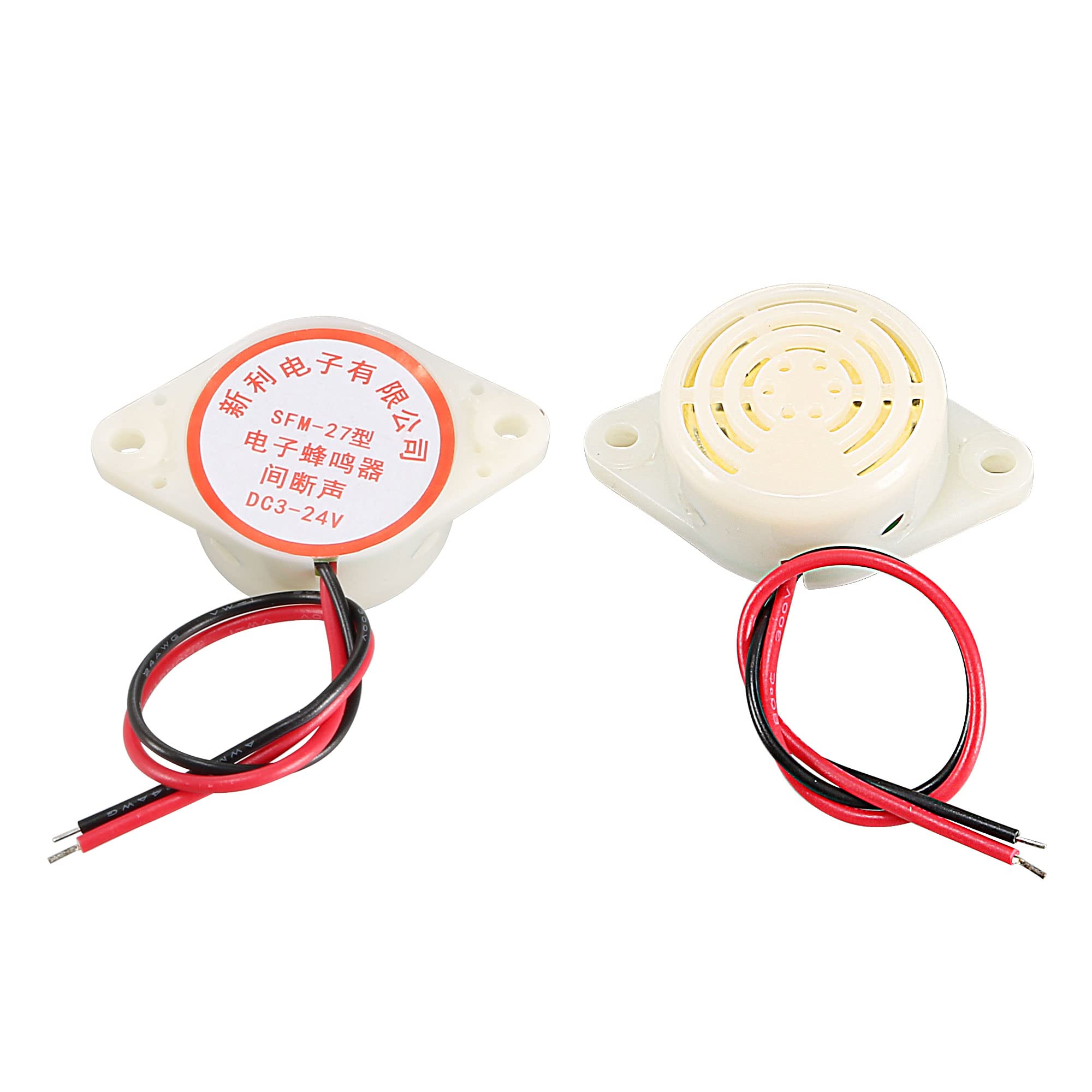 sourcing map 2pcs HYT-3015B DC 3-24V 80dB Intermittent Sound Piezoelectric Buzzer