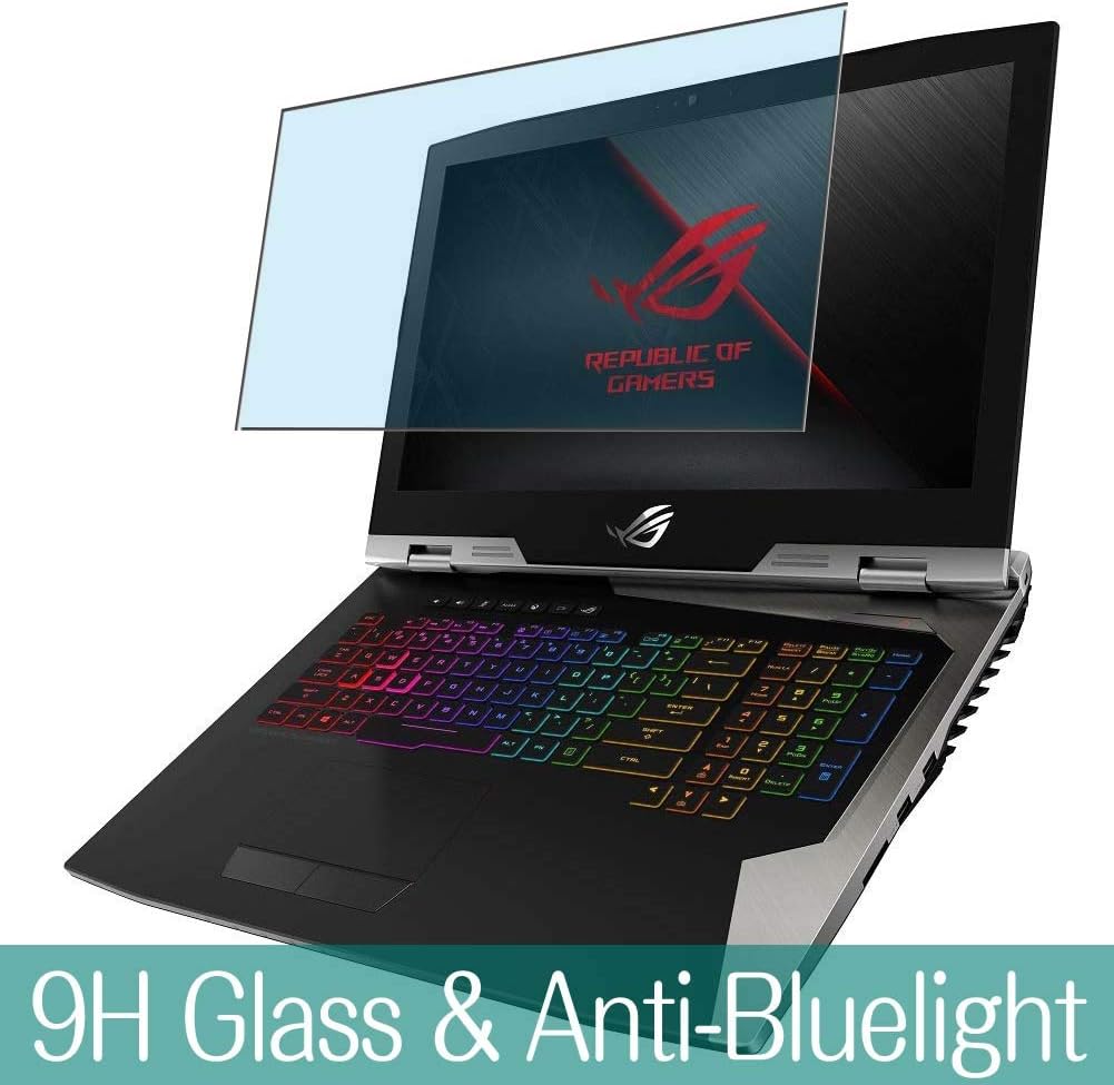 Synvy Anti Blue Light Tempered Glass Screen Protector for ASUS 17.3" Gaming Laptop ROG G703GI-I9G1080 Visible Area 9H Protective Screen Film Protectors