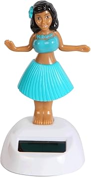 GS Grow n Shine Solar Plastic Powered Dancing Shaking Hula Girl Women Dance for Car Vehicle Dashboard Toy Gift