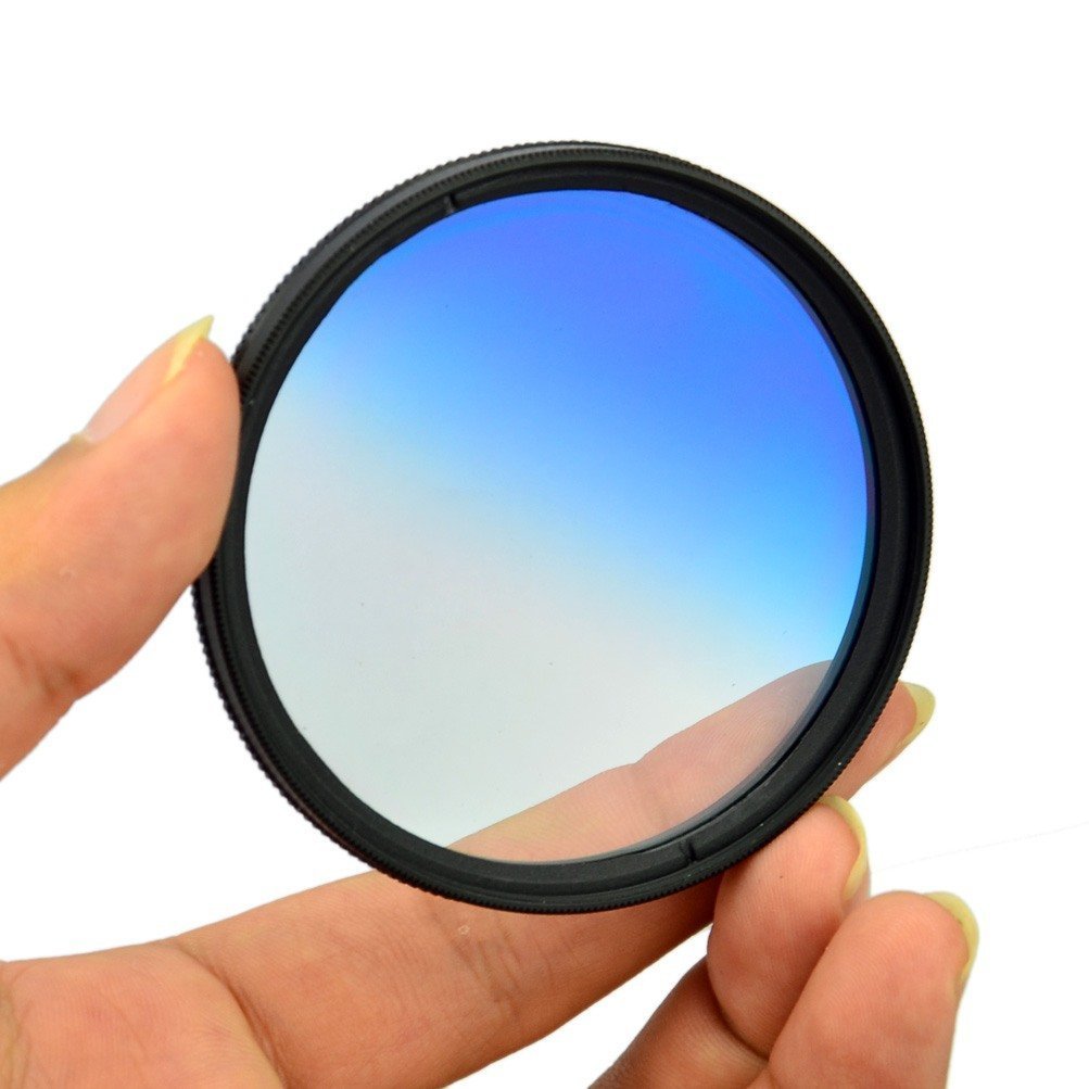 Filters 77mm Graduated Orange Color Lens Glass Filter Screwin Half