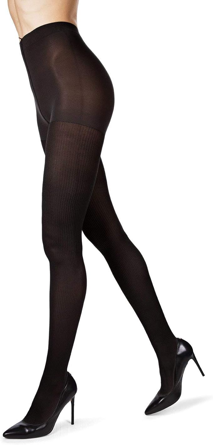 MeMoi Twin Rib Opaque Tights at Amazon Women’s Clothing store
