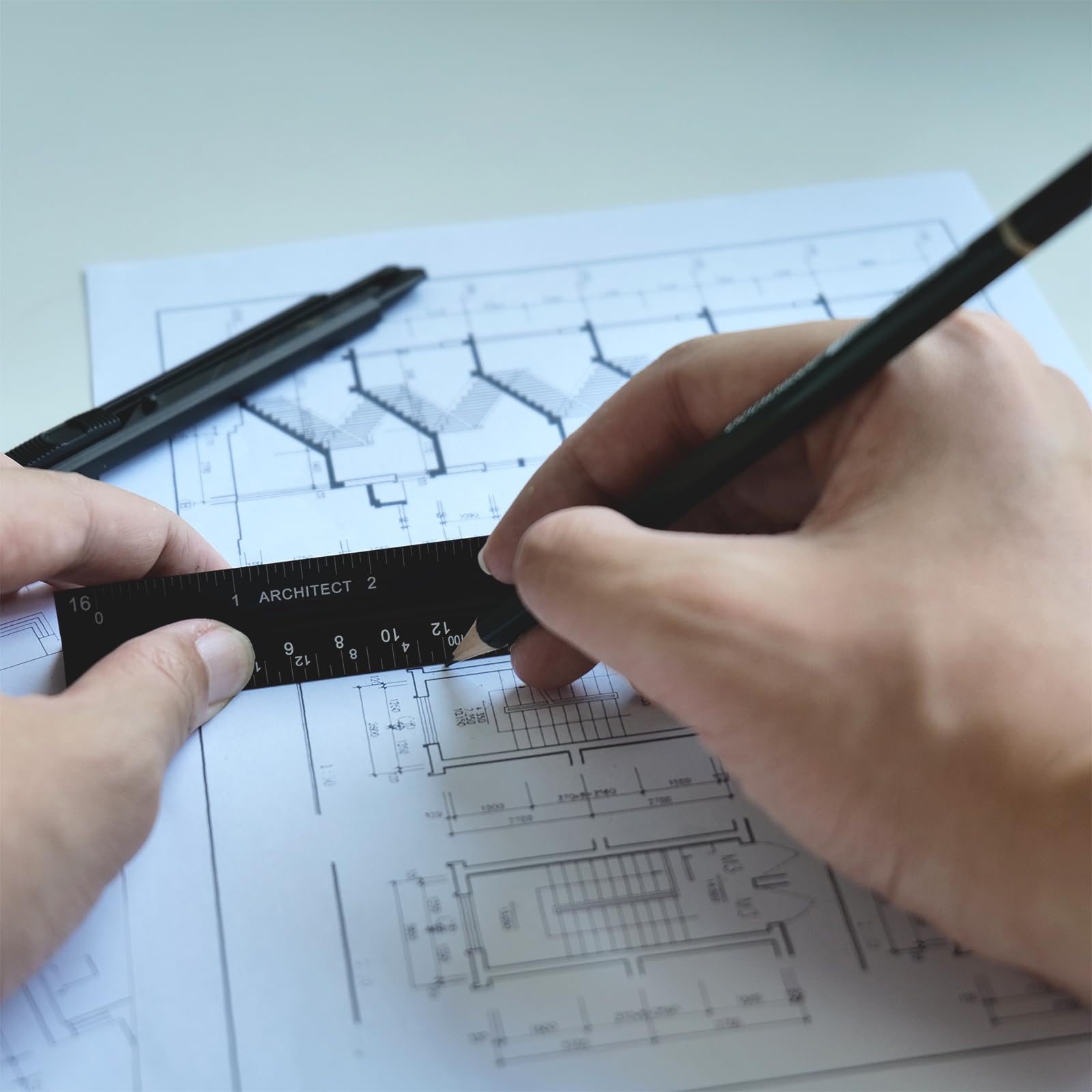 Mua 12 Inch Architectural Scale Ruler with Laser-Etched Imperial ...