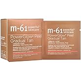 m-61 PowerGlow Peel Gradual Tan | Exfoliating Facial Peel, Build A Streak-Free Radiant Glow