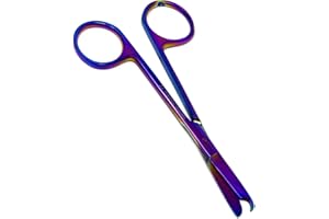 Suture Stitch Scissors with One Hook Blade for Suture Removal, EMS Training, Thread Yarn Cutting 4.5" Made of Stainless Steel