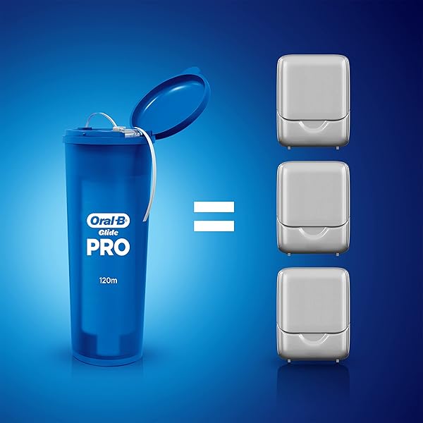 ORAL-B GLIDE PRO REFILLABLE DENTAL FLOSS STARTER KIT, 120M