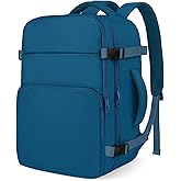 ZOMFELT Travel Backpack for Men, Carry on Backpack, TSA 17.3 inch Laptop Backpack Flight Approved, Personal Item Travel Bag Nurse Bag Casual Daypack for Weekender Business Trip, Blue