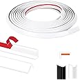 Peel and Stick Tile Edge Trim 10Ft L-Shape Tile Outside Corner Molding Vinyl Trim Tile Exterior Trim Edging Moulding for Bathroom Tile Backsplash End Shower Wall Edges Furniture Decoration - White