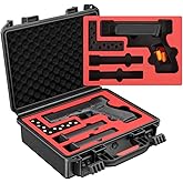 Kinghardcase Lockable Handgun Case for Glock Gen6, TSA Gun Case for G17/G19/G20/G21/G22/G23/G31/G32/G37/G38/G43/G45, Waterproof Gun Case with Foam, Pistol Case for Transport & Storage