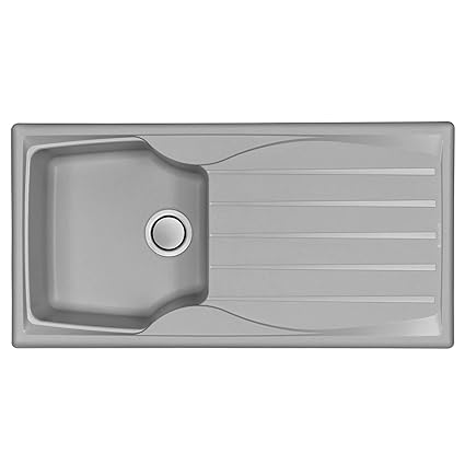 Astracast Sierra 1 0 Bowl Reversible Light Grey Kitchen Sink And