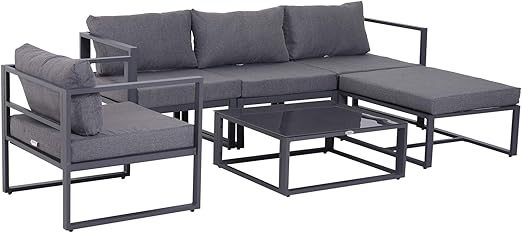 Outsunny Ensemble Salon De Jardin Design Contemporain Style