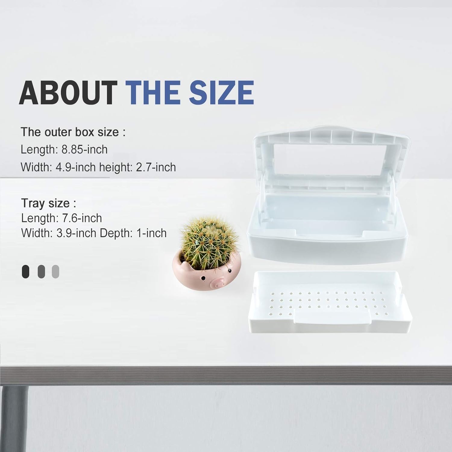 Timoo Nail Art Tool, Plastic Clean Sterilizer Box Storage Organizer for Nail, Tweezers, Hair Salon, Spa & Cutter Manicure Equipment (1 Pcs) : Beauty