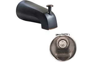SENTO BETTER HOME BETTER LIFE SENTO Oil Bronze Universal Bathroom Tub Spout with Diverter, Durable Heavy Duty Metal Bathtub Faucet with Shower Diverter - 4 Inches 1/2" IPS Inside Thread, Oil-Rubbed Bronze