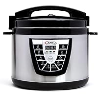 Power Pressure Cooker XL XL 10-Quart Electric Pressure, Slow, Rice Cooker, Steamer & More, 7 One-Touch Programs, Silver
