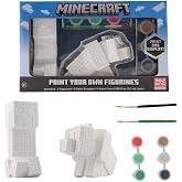 Minecraft Paint Your Own Figurines Craft Kit for Kids, 2 Ceramic Figures | Minecraft Wolf &amp; Creeper Painting Art Set, 6 Paints, 2 Brushes, DIY Arts &amp; Crafts, Paint Set, Coloring for Kids