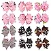 Imanom 12Pcs Baby Girl Hair Bows,Ribbon Design Hair Clips For Teens Baby Girls Babies Toddlers