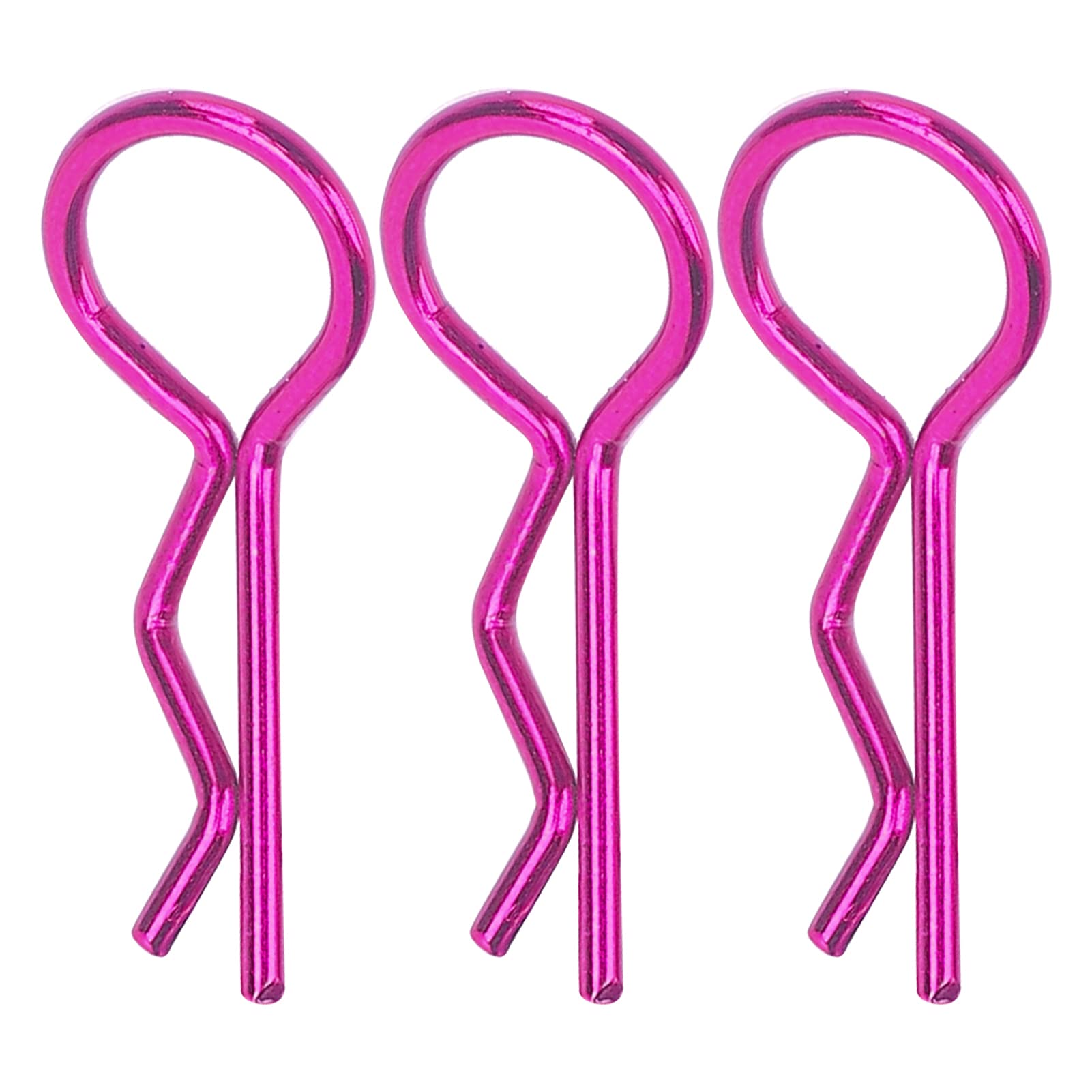 Dilwe 10Pcs R-Shape RC Car Body Clips, Metal Shell Pins for 1/5 1/6 1/8 1/10 Scale Remote Control Cars, Secure Fastening Accessories (Purple)