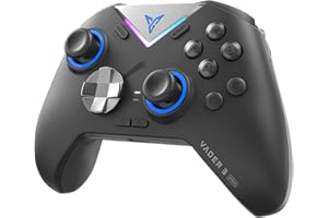 FLYDIGI Vader 3 Pro PC Controller Hall & Micro Changable Triggers Hall Joystick Stereo Vibration 6 Macros Buttons 800mAh Gyro Mapping RGB Light Multi-Platform Controller for PC/NS/TV/Android/Laptop