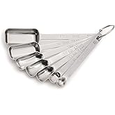 King Arthur Baking Company Spice Measuring Spoons, 18/8 Stainless Steel, 7-Piece Set, Precision Measures, For Baking And Cooking
