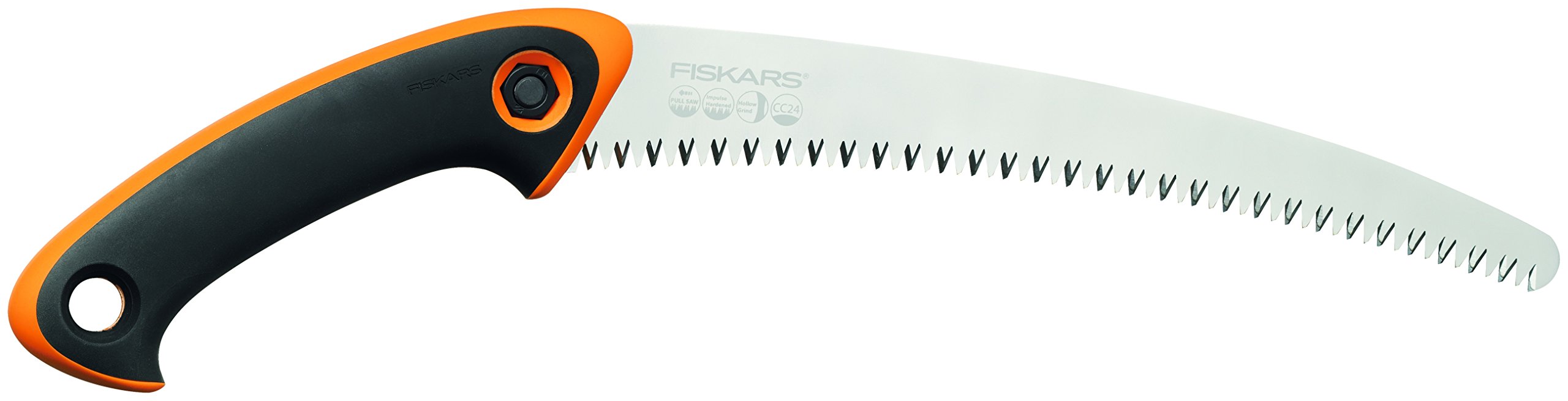 Fiskars Professional Pruning Saw, SW-240, Pulling Cut, Curved Blade High Steel, Storage and Transport Case Included, Black/Orange, 1020200