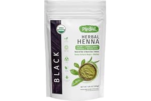 Pardesi Hair Henna Powder Black Color I USDA Organic I 7.05 oz (200 Gram) | Natural Hair & Beard Dye I Unisex I Amonia and PPD Free I Includes Gloves, Hair Cap and Applicator I From India