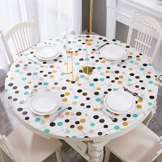 KKCD Mantel Protector De Mesa De PVC, Cubierta De Mesa De Comedor