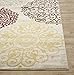Contemporary Modern Floral Cream 5'3