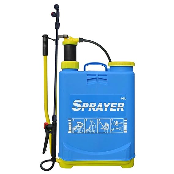 Grafner 16 Liter Drucksprüher mit Lanze und Gurt Pflanzensprüher Rückenspritze Pump Gartenspritze Dünger Sprüher Unkrautspritzer Rückensprüher Spritz