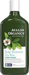 Avalon Organics Scalp Treatment Tea Tree Conditioner, Encourages Scalp Well-Being and Leaves Hair Soft, 11 Fluid Ounces
