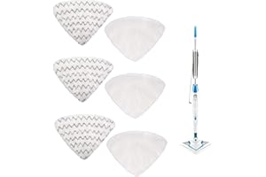 6 Pack Replacement Pads for Bissell PowerEdge/PowerForce Lift-Off Steam Mop 2078, 2165, 20781 Series Vacuum Cleaner Spare Par