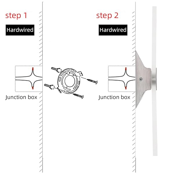 KICAAO MODERN WALL SCONCES 4 PACK, LED WALL LIGHT 10W, WALL SCONCE UP DOWNLIGHT, HARDWIRED ACRYLIC WALL LIGHT LIGHTING, SUITABLE FOR LIVING ROOM CORRIDOR BEDSIDE (COOL WHITE 6000K 4PACK)