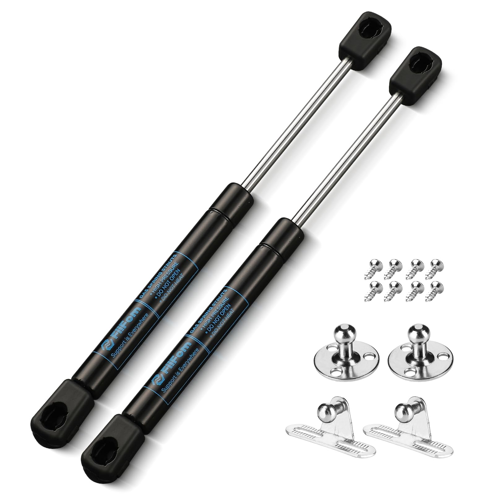 Photo 1 of 10 Inch 18Lb/80N Gas Struts, Shocks for Truck Toolbox Lid RV Cabinet Door Toy Box Cap Boat Storage Lid Replacement Parts Gas Props Lift Support, Set of 2