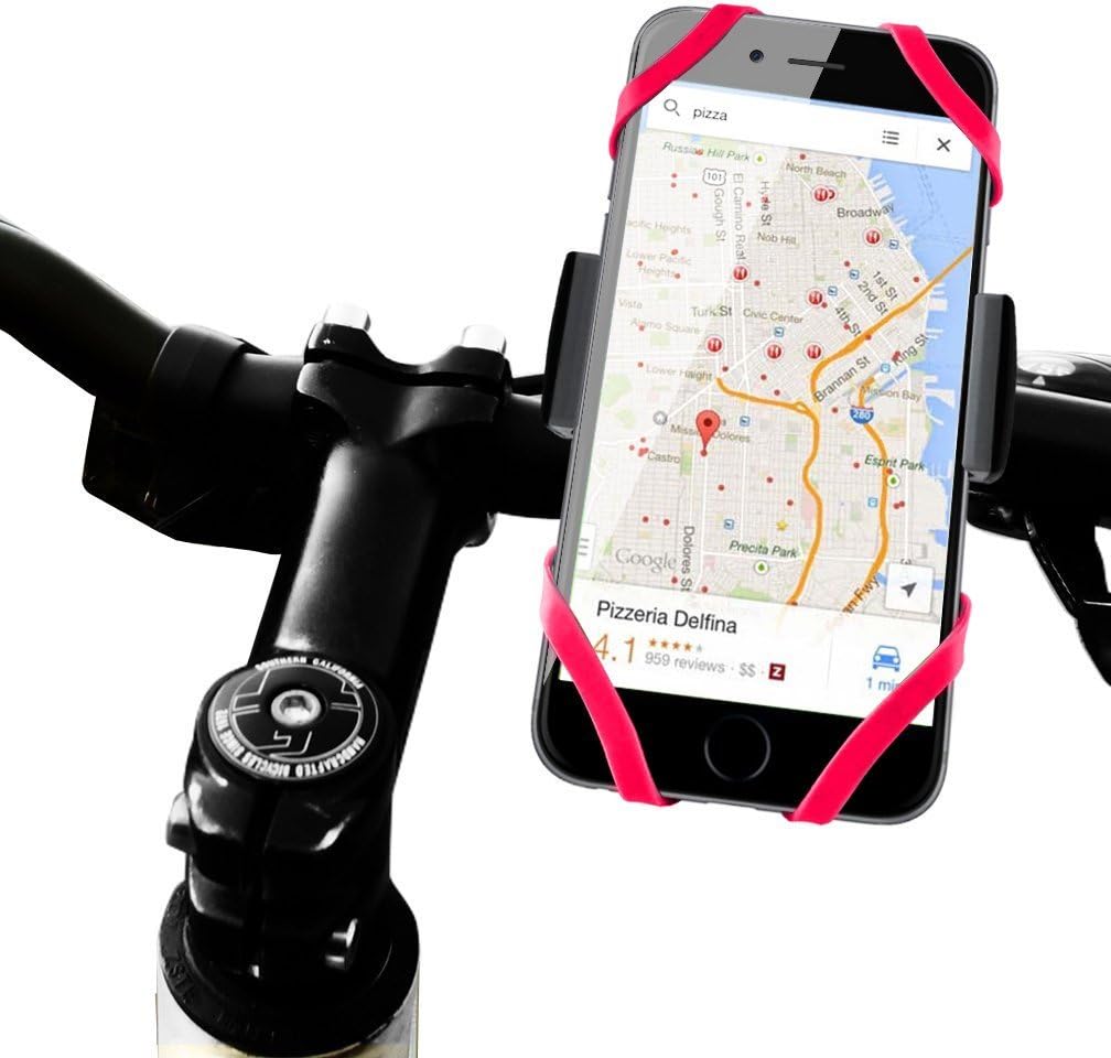 Bike Mount Bicycle Holder, XNER Universal Rubber Strap Cradle Holder for iPhone, Samsung, Smartphone, GPS and Other Devices, 360 Degrees Rotatable