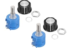 MECCANIXITY 2 Set 3590S-2-502L 5Kohm Rotary Potentiometer, Precision Multi Turn Wirewound Potentiometer for Measuring Equipme